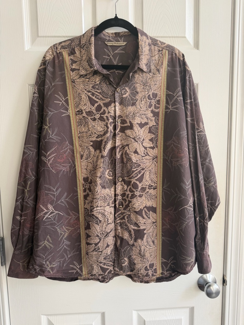 Tommy Bahama Brown Floral Lightweight Long Sleeve Shirt